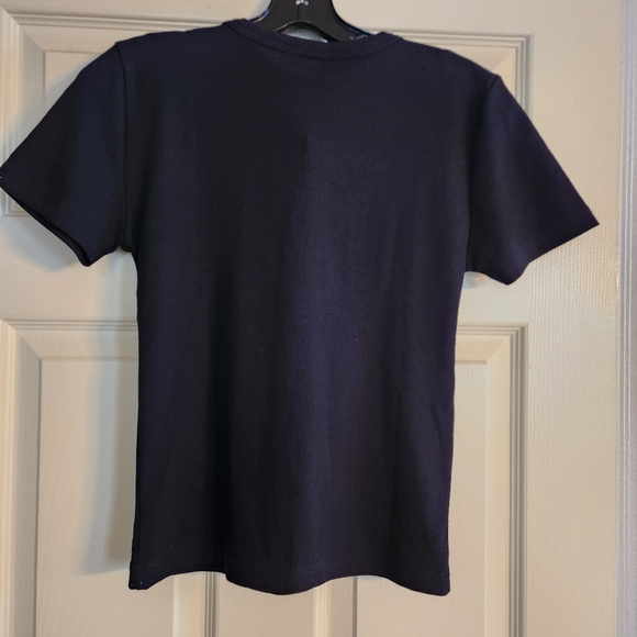 ZARA 2 Black T Shirts Ribbed NWT - Picture 9 of 9